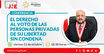 Conferencia presencial "El derecho al voto de las personas privadas de su libertad sin condena" del JNE