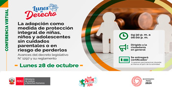 Conferencia online La adopción como medida de protección integral de niñas, niños y adolescentes sin cuidados parentales