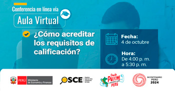 Conferencia online gratis "Cómo acreditar los requisitos de calificación" del OSCE