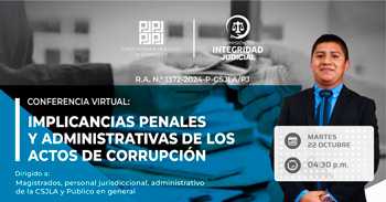  Conferencia online "Implicancias penales y administrativas de los actos de corrupción"