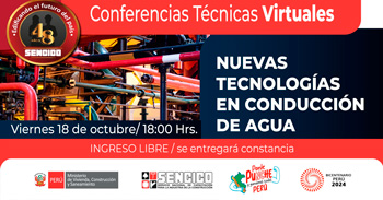 Conferencia virtual "Nuevas tecnologias en conduccion de agua" de SENCICO