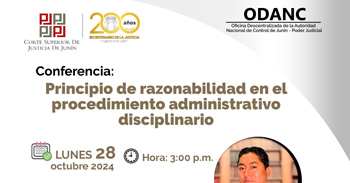 Conferencia online "Principio de razonabilidad en el procedimiento administrativo disciplinario"