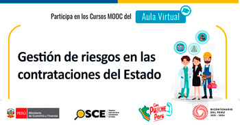 Curso online gratis con certificado "Gestión de riesgos en las contrataciones del Estado" del OSCE