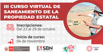 Curso online de "Saneamiento de la Propiedad Estatal" de la SBN