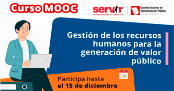 Curso online gratis con certificado "Gestión de los recursos humanos para la generación de valor público" 