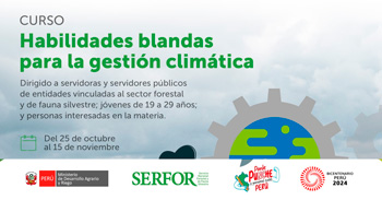 Curso online gratis "Habilidades blandas para la gestión climática" del SERFOR