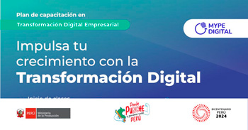 Cursos online del "Programa de Transformación Digital Empresarial" PRODUCE