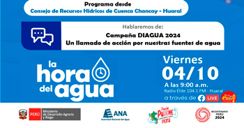 Evento online "Campaña DIACUA 2024 Un llamado de acción por nuestras fuentes de agua"  de la ANA