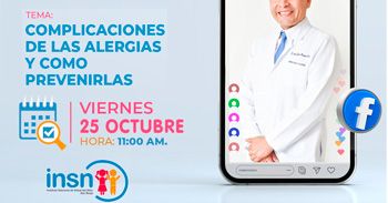 Evento online "Complicaciones de las alergias y como prevenirlas" del INSNSB