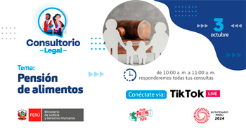 Evento online gratis "Pensión de alimentos"del MINJUSDH