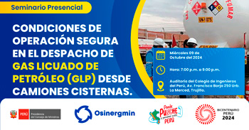 Seminario Condiciones de operación segura en el despacho de Gas Licuado de Petróleo (GLP) desde camiones cisternas