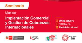 Seminario online "Implantación Comercial y Gestión de Cobranzas Internacionales" de PROMPERU