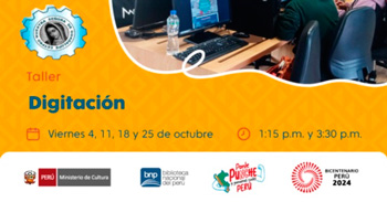 Taller presencial gratis "Digitación" de la BNP