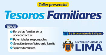 Taller presencial "Tesoros familiares" de la Municipalidad de Lima