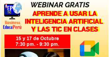 Taller online gratis "Aprende a usar la inteligencia artificial y las TIC en clases"