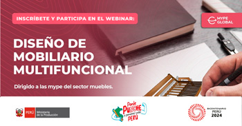 Webinar online "Diseño de mobiliario multifuncional" del PRODUCE