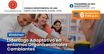 Webinar online "Liderazgo adaptativo en entornos organizacionales cambiantes" 