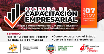 Capacitación presencial "Empresarial" de la Municipalidad de Majes