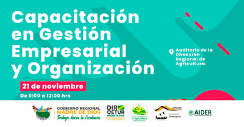 Capacitación presencial en "Gestión Empresarial y Organización" de la DIRCETUR Madre de Dios