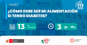 Capacitación online "¿Cómo debe ser mi alimentación si tengo diabetes?" del MINSA