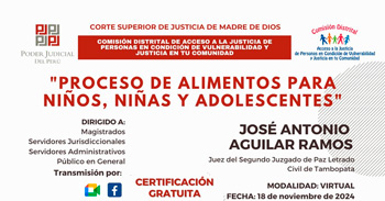 Capacitación online  "IProceso de alimentos para niños, niñas y adolescentes" 