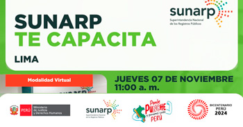 Charla online gratis "La declaración de unión de hecho y su registro" de la SUNARP