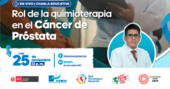 Charla online gratis "Rol de la quimioterapia en el cáncer de próstata" del INEN