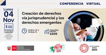 Conferencia online  "Creación de derechos vía jurisprudencial y los derechos emergentes"