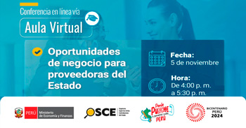 Conferencia online gratis sobre "Oportunidades de negocio para mujeres proveedoras del Estado" del OSCE