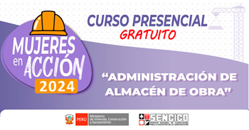 Curso presencial gratis "Administración de Almacén de Obra" de SENCICO