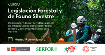 Curso online gratis  "Legislación Forestal y de Fauna Silvestre" del SERFOR