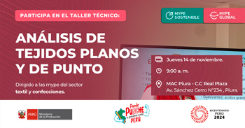 Taller presencial "Análisis de tejidos planos y de punto" de PRODUCE