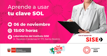 Taller presencial "Aprende a usar tu clave SOL" de PRODUCE