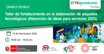 Taller presencial Fortalecimiento en la elaboración de paquetes tecnológicos (Absorción de ideas para servicios 2025).