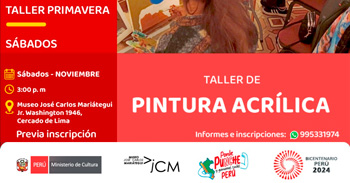 Taller presencial "Pintura acrílica" del Museo José Carlos Mariátegui