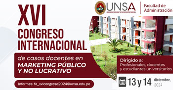  XVI Congreso Internacional de casos docentes en marketing público y no lucrativo de la UNSA