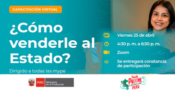 Capacitación online "¿Cómo vender al estado?" del Ministerio de Producción
