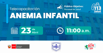 Capacitación virtual gratuita "Anemia infantil" del MINSA