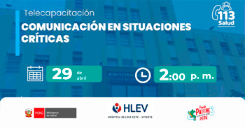 Capacitación virtual gratuita "Comunicación en situaciones críticas" del MINSA