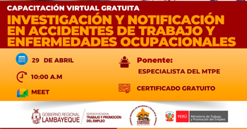 Capacitación online gratis Investigación y notificación en accidentes de trabajo y enfermedades ocupacionales