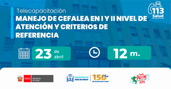 Capacitación online gratis "Manejo de cefalea en I y II nivel de atención y criterios de referencia" 