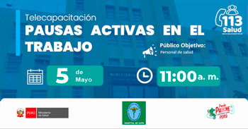 Capacitación online gratis  "Pausas activas en el trabajo" del MINSA