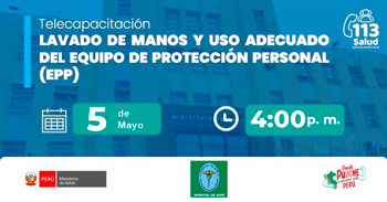 Capacitación online "Lavado de manos y uso adecuado del equipo de protección personal (EPP)" del MINSA