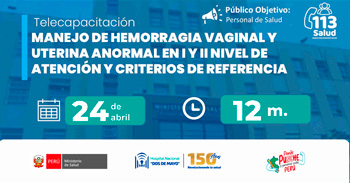 Capacitación online Manejo de hemorragia vaginal y uterina anormal en I y II nivel de atención y criterios de referencia