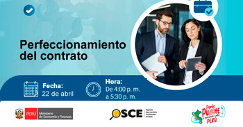 Conferencia virtual gratuita "⁠Perfeccionamiento del contrato" del OSCE