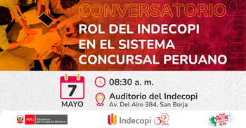 Conversatorio presencial  "Rol del Indecopi en el Sistema Concursal Peruano"  del INDECOPI