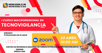Curso virtual  Tecnovigilancia Generalidades ¿Como reportar? / Metodología de causalidad" de la Diresa Lima