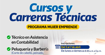 Cursos y Carreras Técnicas "Programa Mujer Emprende" de la Municipalidad de Lima
