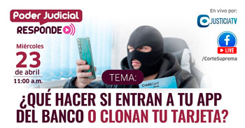 Evento online gratis "¿Qué hacer si entran a tu app del banco o clonan tu tarjeta?"