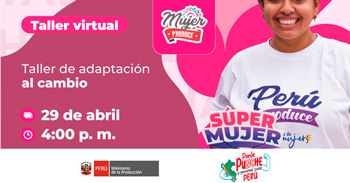 Taller online gratis "Competencias para transformación: Taller de adaptación al cambio" del PRODUCE